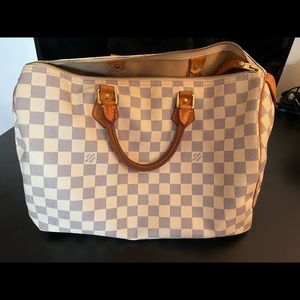 💯 Authentic  Louis Vuitton speedy 35 Azur